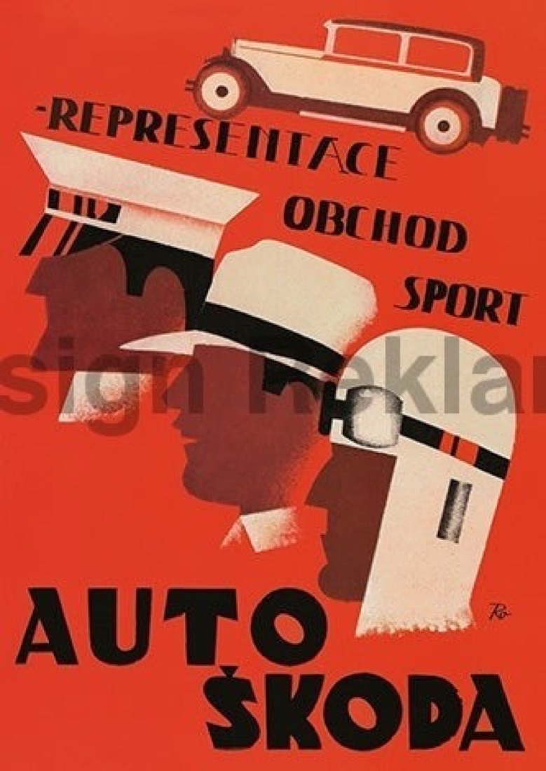 Škoda automotive advertisement, 1934