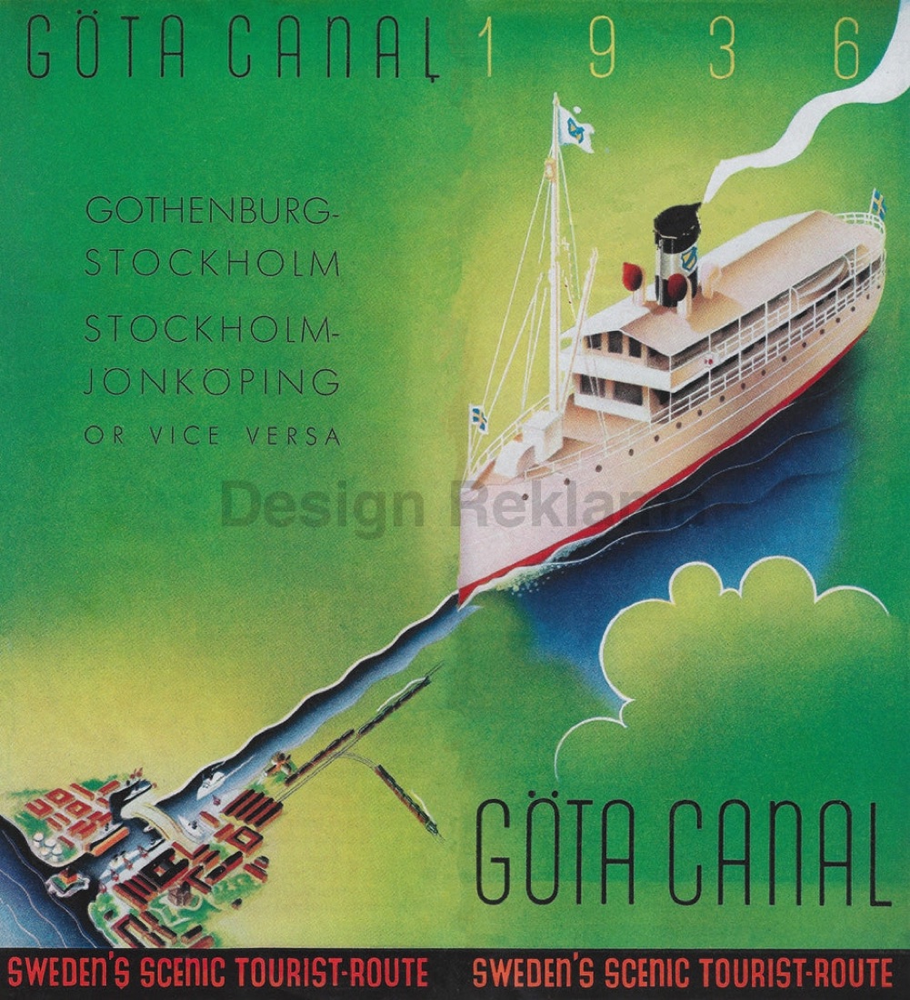 Göta Canal, Sweden's Scenic Line, 1936