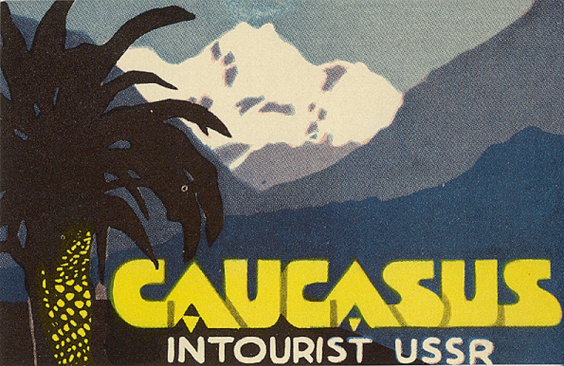 Caucasus hotel luggage label