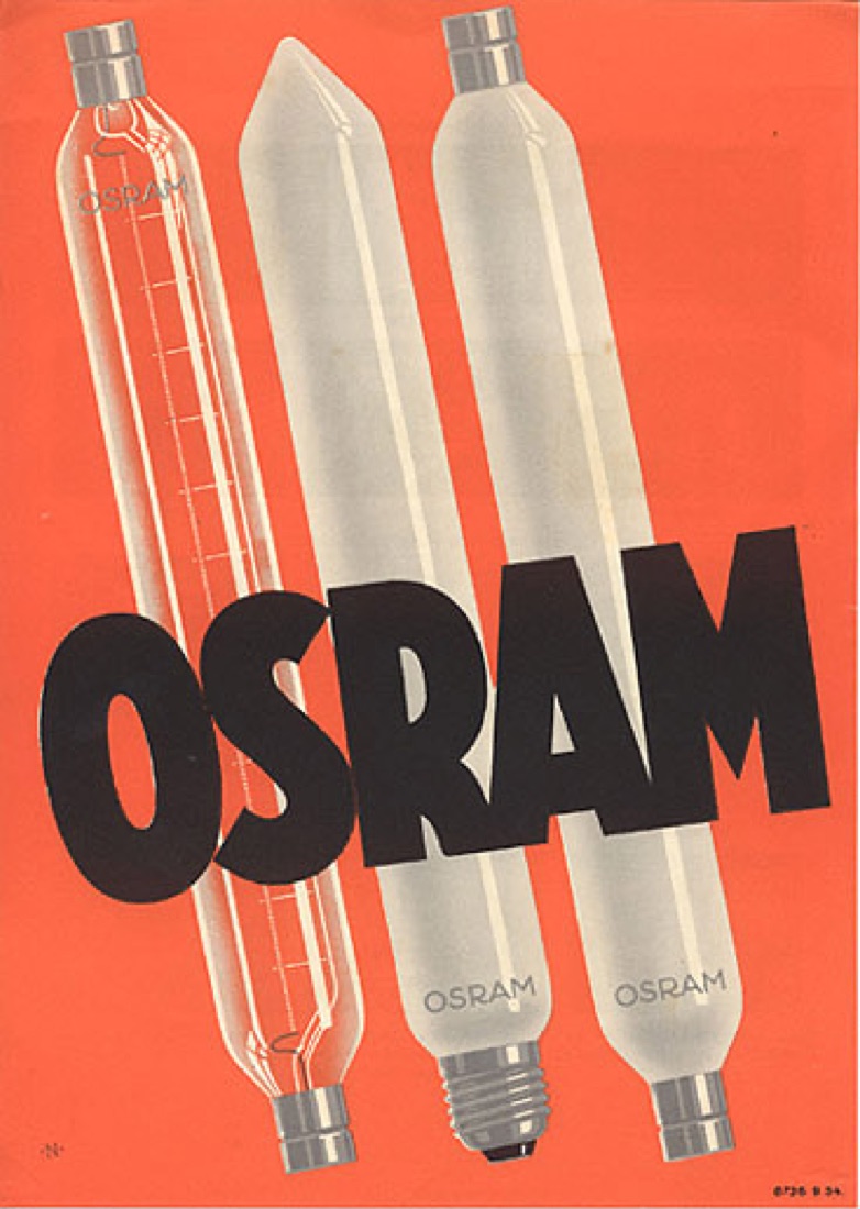 Osram light bulb advertisement, circa 1935